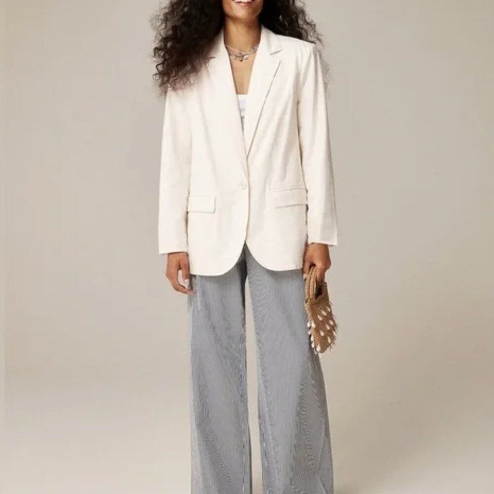 J. Crew Cream Single-Button Blazer - Picture 3 of 7